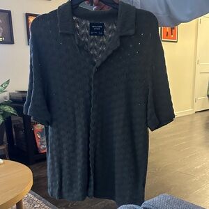 Abercrombie & Fitch Dark Gray Textured Shirt